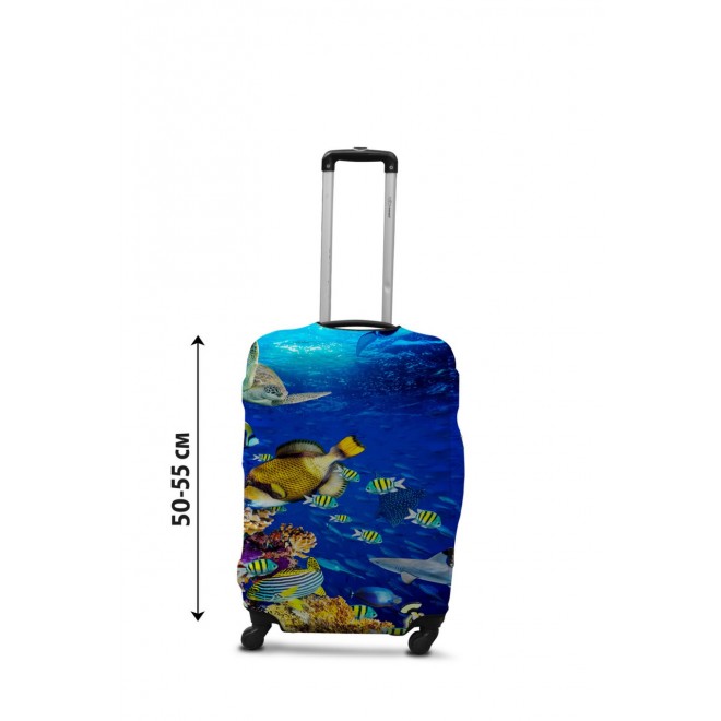 Чехол для чемодана Coverbag рыбки S принт 0430
