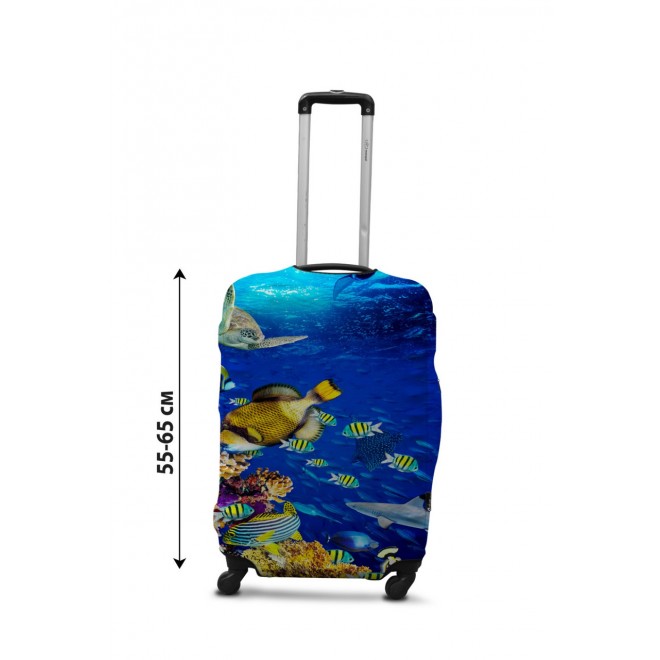 Чехол для чемодана Coverbag рыбки М принт 0430