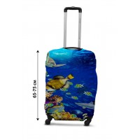 Чехол для чемодана Coverbag рыбки L принт 0430