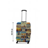 Чехол для чемодана Coverbag коллаж море S принт 0432 Чехол для чемодана Coverbag коллаж море S принт 0432
