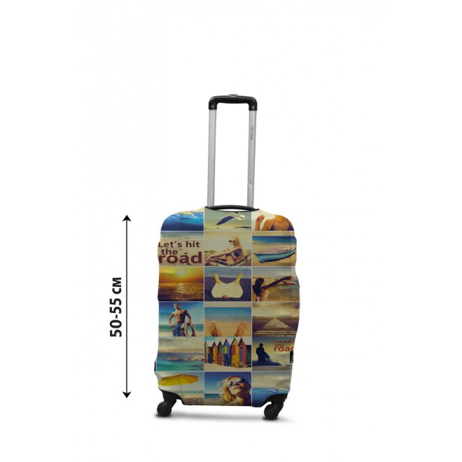 Чохол для валізи Coverbag колаж море S принт 0432