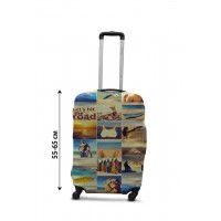 Чехол для чемодана Coverbag коллаж море М принт 0432 Чехол для чемодана Coverbag коллаж море М принт 0432