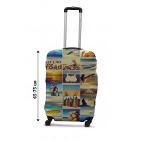 Чехол для чемодана Coverbag коллаж море L принт 0432 Чехол для чемодана Coverbag коллаж море L принт 0432