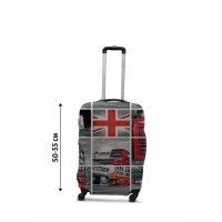 Чехол для чемодана Coverbag коллаж Лондон S принт 0433 Чехол для чемодана Coverbag коллаж Лондон S принт 0433