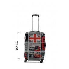 Чехол для чемодана Coverbag коллаж Лондон S принт 0433