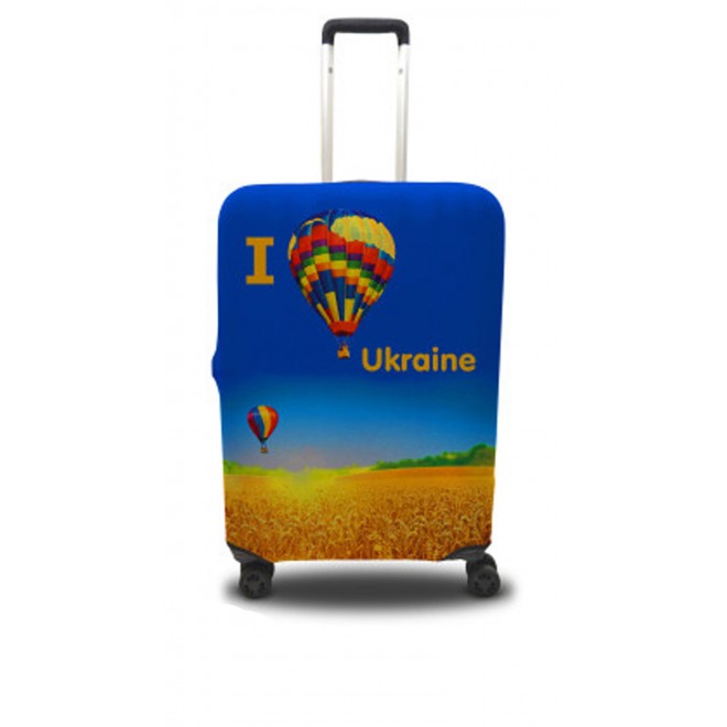 Чехол для чемодана Coverbag я люблю Украину M принт 0403
