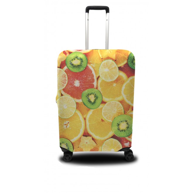 Чехол для чемодана Coverbag апельсины M принт 0407