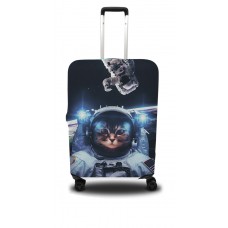 Чохол для валізи Coverbag кіт M принт 0411