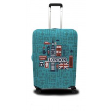 Чехол для чемодана Coverbag Лондон S принт 0412
