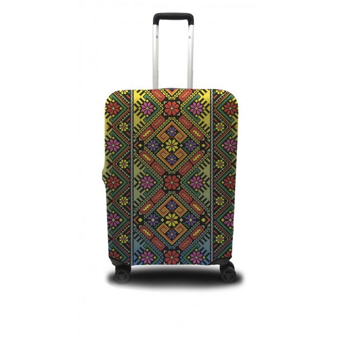 Чохол для валізки Coverbag український орнамент L принт 0416