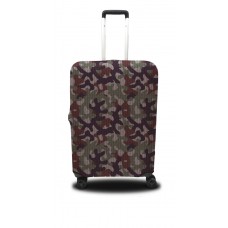 Чохол для валізи Coverbag хакі M принт 0417