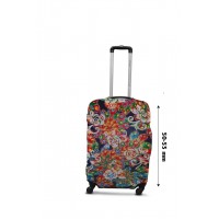 Чехол для чемодана  Coverbag  дайвинг  S  павлин разноцветный