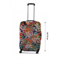 Чехол для чемодана  Coverbag дайвинг L павлин разноцветный