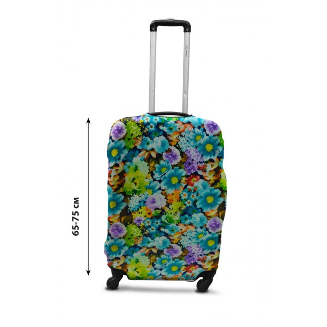 Чехол для чемодана Coverbag дайвинг L весенние цветы разноцветный
